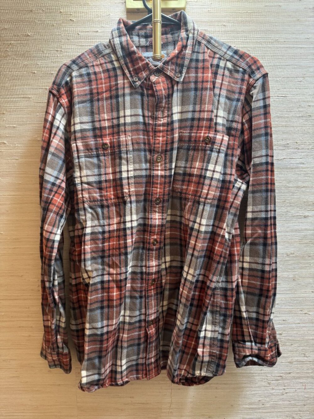 Carhartt Men’s Large Plaid Flannel Button Down Shirt